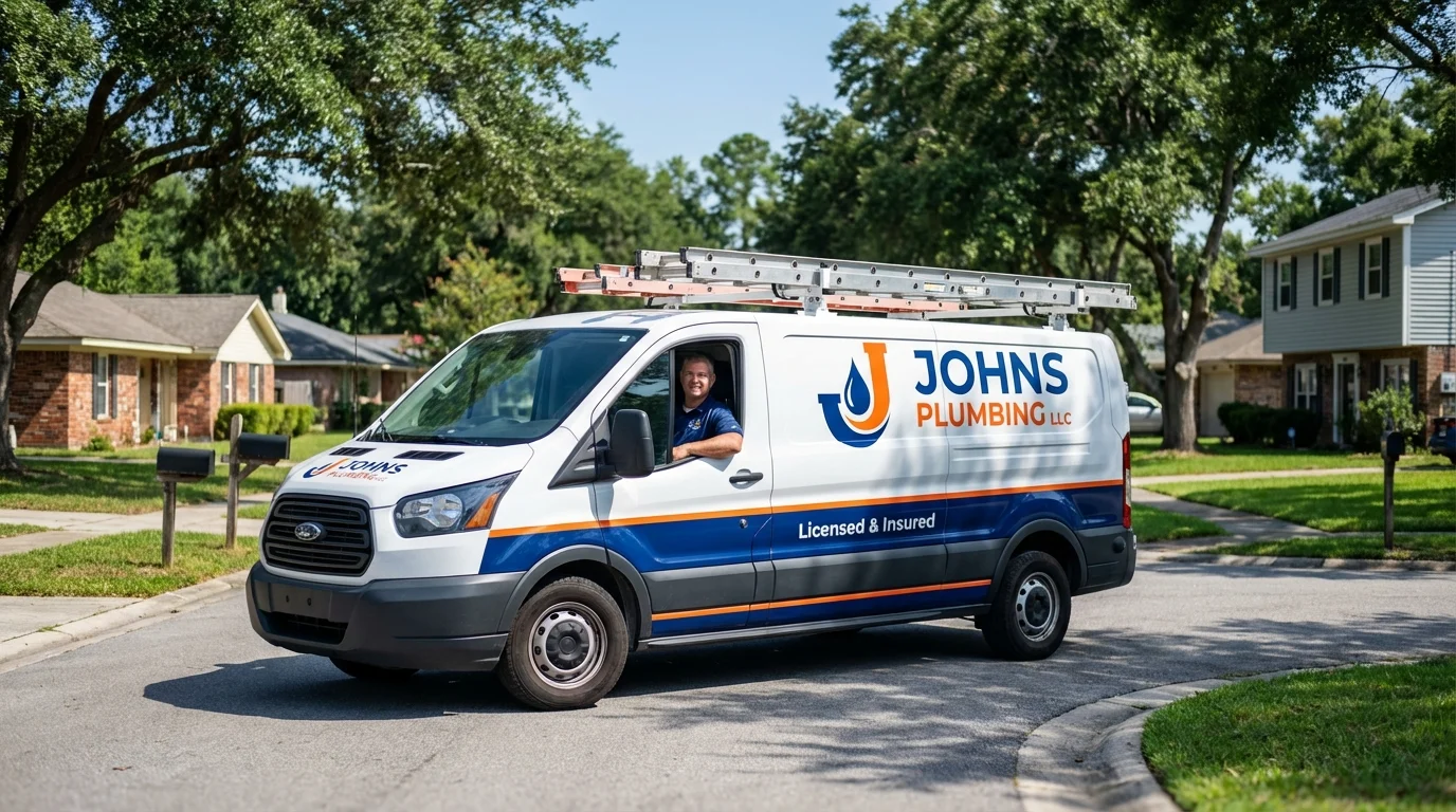 Johns Plumbing LLC service van in Beavercreek, OR